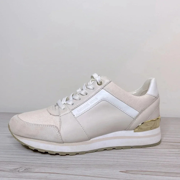 Michael Kors Allie Leather And Canvas Sneaker quite luxury minimalist - Picture 1 of 11